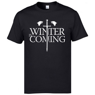 เสื้อยืดสีขาวเสื้อยืดผ้าฝ้าย 100% พิมพ์ลาย Game of Thrones House Targaryen แฟชั่นฤดูหนาว สําหรับผู้ชายS-4XL