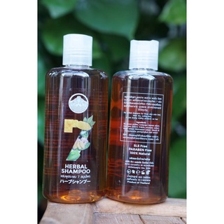 7Herbalhair*shampoo/บำรุงหนังศรีษะ*ลดผมร่วง/ลดอาการคัน/ไม่ก่อให้เกิดสิว(ขนาด300กรัม)1ขวด