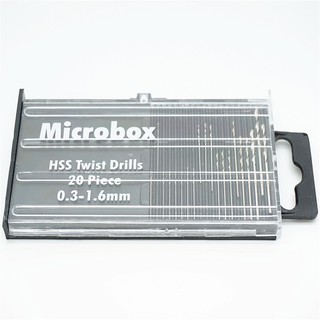 ชุด ดอกสว่านจิ๋ว ดอกสว่านขนาดเล็ก HSS 2 0ชิ้น ขนาด 0.3-1.6 mm ใช้กับเครื่องแกะสลัก เครื่องเจียร์สายอ่อน สว่านมือเล็ก