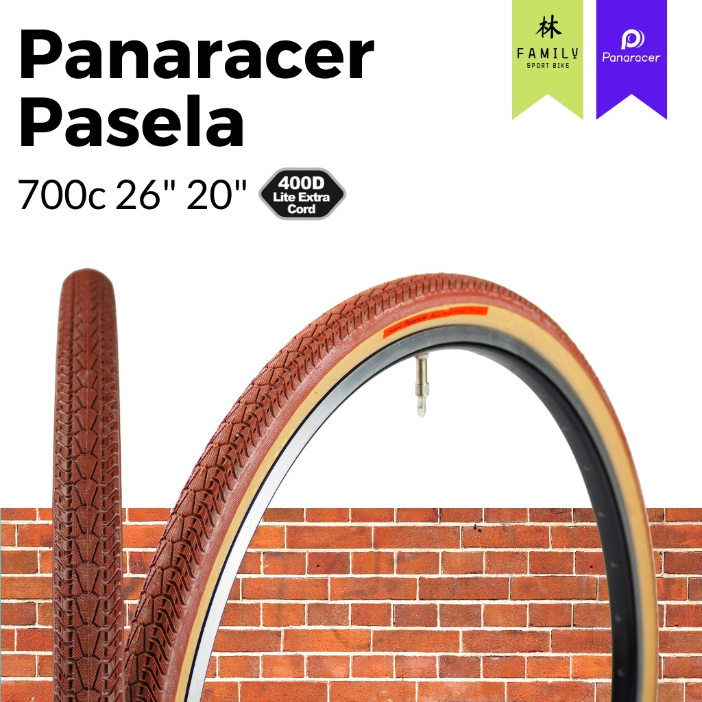 ยางนอกจักรยาน Panaracer Pasela Brick ขนาด 700c 26" 20" Made in Japan ขอบลวด