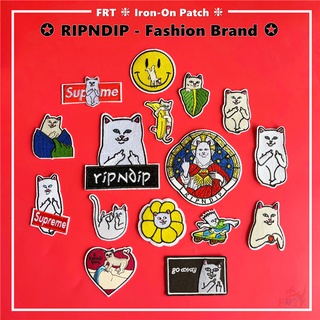 ☸ Ripndip - แผ่นรีดติดเสื้อแฟชั่น ☸ แผ่นแพทช์รีดติดเสื้อ DIY 1 ชิ้น