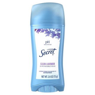 Secret PH Invisible Solid Antiperspirant and Deodorant กลิ่น Clean Lavender 73g.