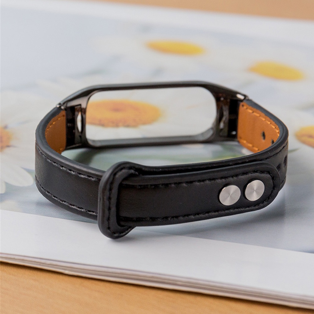 การเปลี่ยนสร้อยข้อมือสายหนังสําหรับ Xiaomi Smart Band 10 9 8 7 / Mi Band 6 5 4 3 ราคา ถูกที่สุด ดีลบีเคเค แกลเลอรีภาพที่ 8