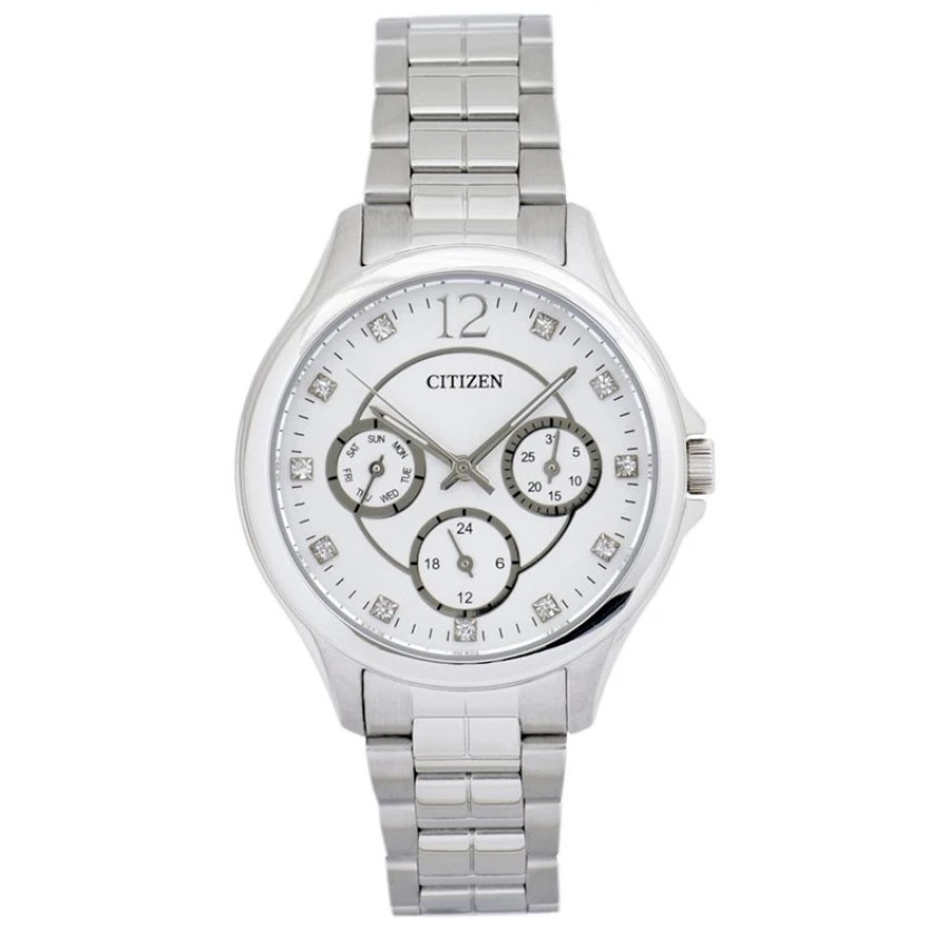 CITIZEN Quartz Crystal Lady Watch รุ่น ED8140-57A - Silver White
