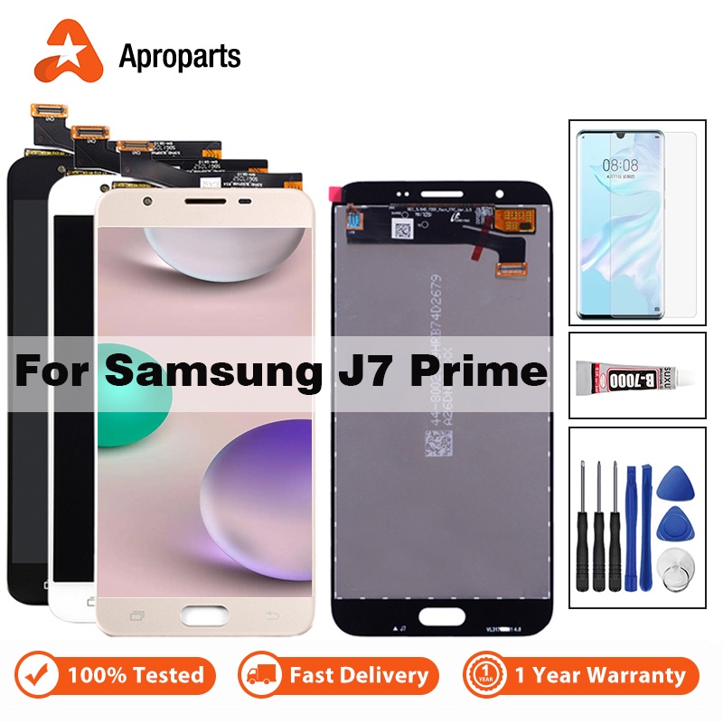 จอแสดงผล LCD สําหรับ Samsung Galaxy J7 Prime G610 หน ้ าจอสัมผัส G610F G610M Assembly เปลี ่ ยน 100 % ทดสอบ