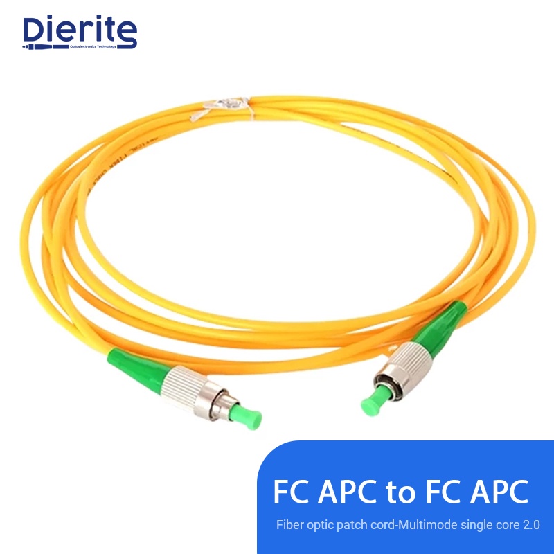 Single Mode Simplex  FC APC to FC APC  2.0mm 9/125um Fiber Patch Cord Optical Fiber Jumper FTTH Comm