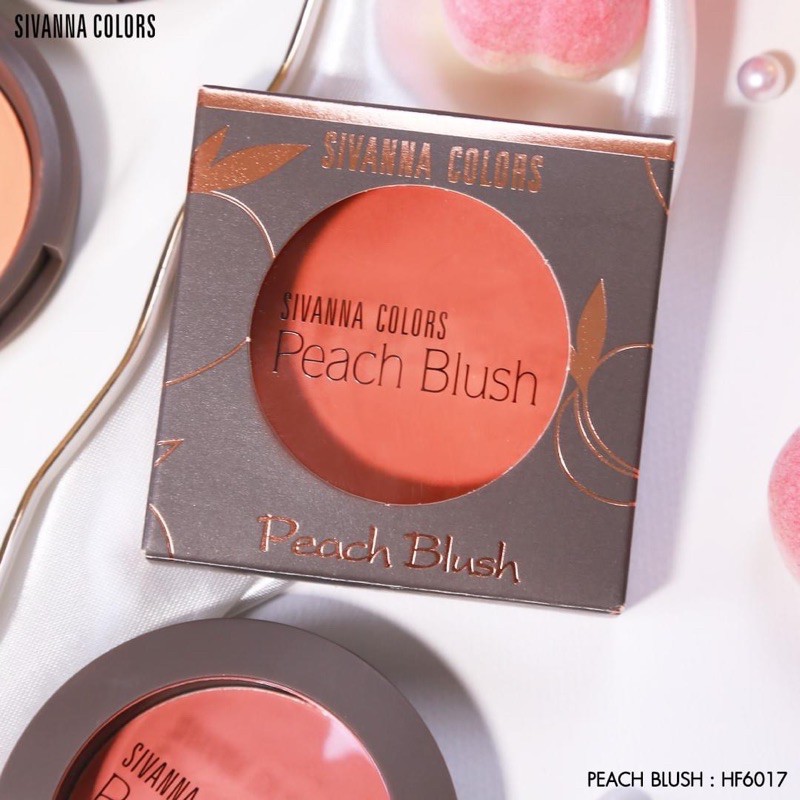 บลัชออน|ปัดแก้ม|SIVANNA COLORS|HF6017| SIVANNA Color Peach Blush HF6017 บลัลออนพีช