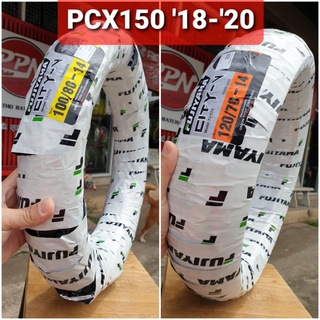 ยางนอก 100/80-14,120/70-14 TL PCX150 2018-2021 FUJIYAMA CITY-V