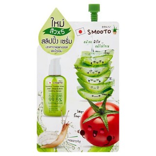 Smooto Tomato Aloe Snail White &amp; Acne Sleeping Serum สมูทโตะ อโล สเนล ไวท์ &amp; แอคเน่ สลิปปิ้ง เซรั่ม