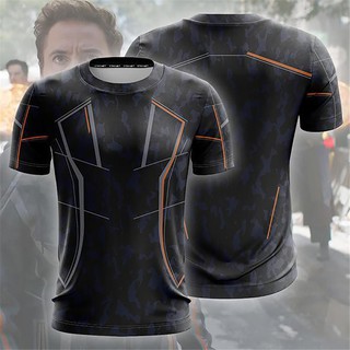 เสื้อยืด พิมพ์ลาย Iron Man Tony Stark 3 มิติ สําหรับผู้ชาย