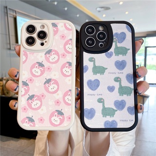 เคสโทรศัพท์มือถือหนัง ลายกระต่าย และไดโนเสาร์ สําหรับ OPPO A16 A3S A5 A31 A5S A12E A7 A12 F9 F11 A53 A95 A74 A54 A33 A9 2020 A15 A15S A52 A92 4G