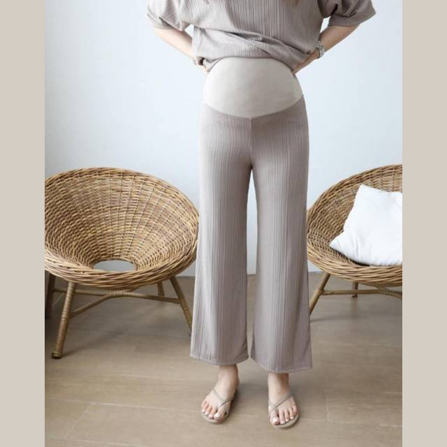 [พร้อมส่ง]🇰🇷Buying Office ชุดคลุมท้อง Piano Set (Top+Pants) ยืดหยุ่น ใส่สบาย กางเกงพยุงครรภ์ขายาว - รูปที่ 4