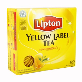 ชา 2 กรัม (กล่อง100ซอง) ลิปตัน Yellow Label 2 grams of tea (box of 100 sachets) Lipton Yellow Label