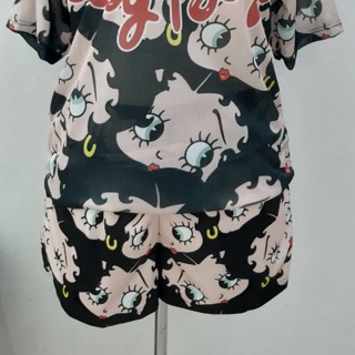 เซทเสื้อยืด&amp;กางเกงขาสั้นพิมพ์ลายทั้งตัวbettyboop