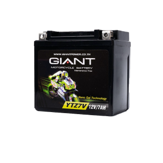 แบตเตอรี่รถมอเตอร์ไซค์ | YTZ7V 12V 7AH สำหรับรถรุ่น NMAX, AEROX ขนาด 113มม x 69มม x 120มม