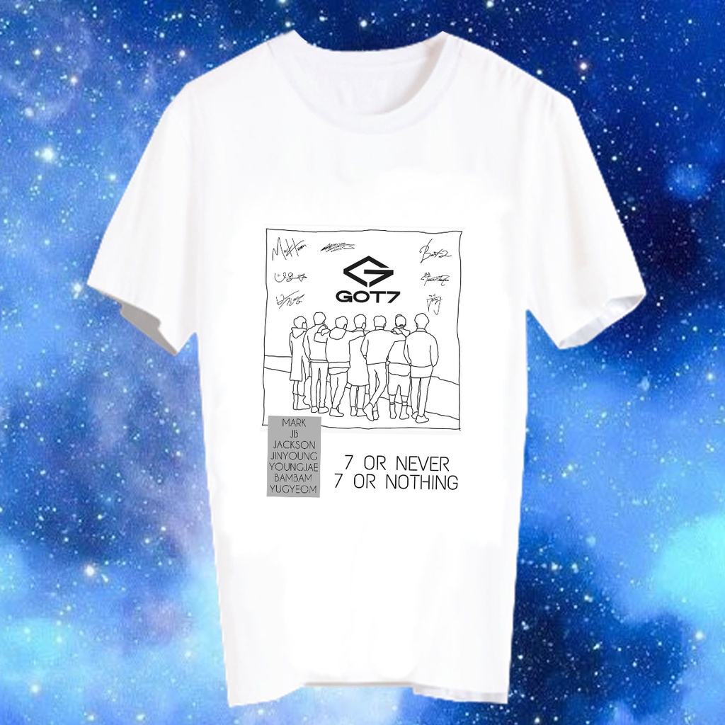 เสื้อแฟนคลับ GOT7 พิมพ์ลายเซ็น Jackson Wangสามารถ