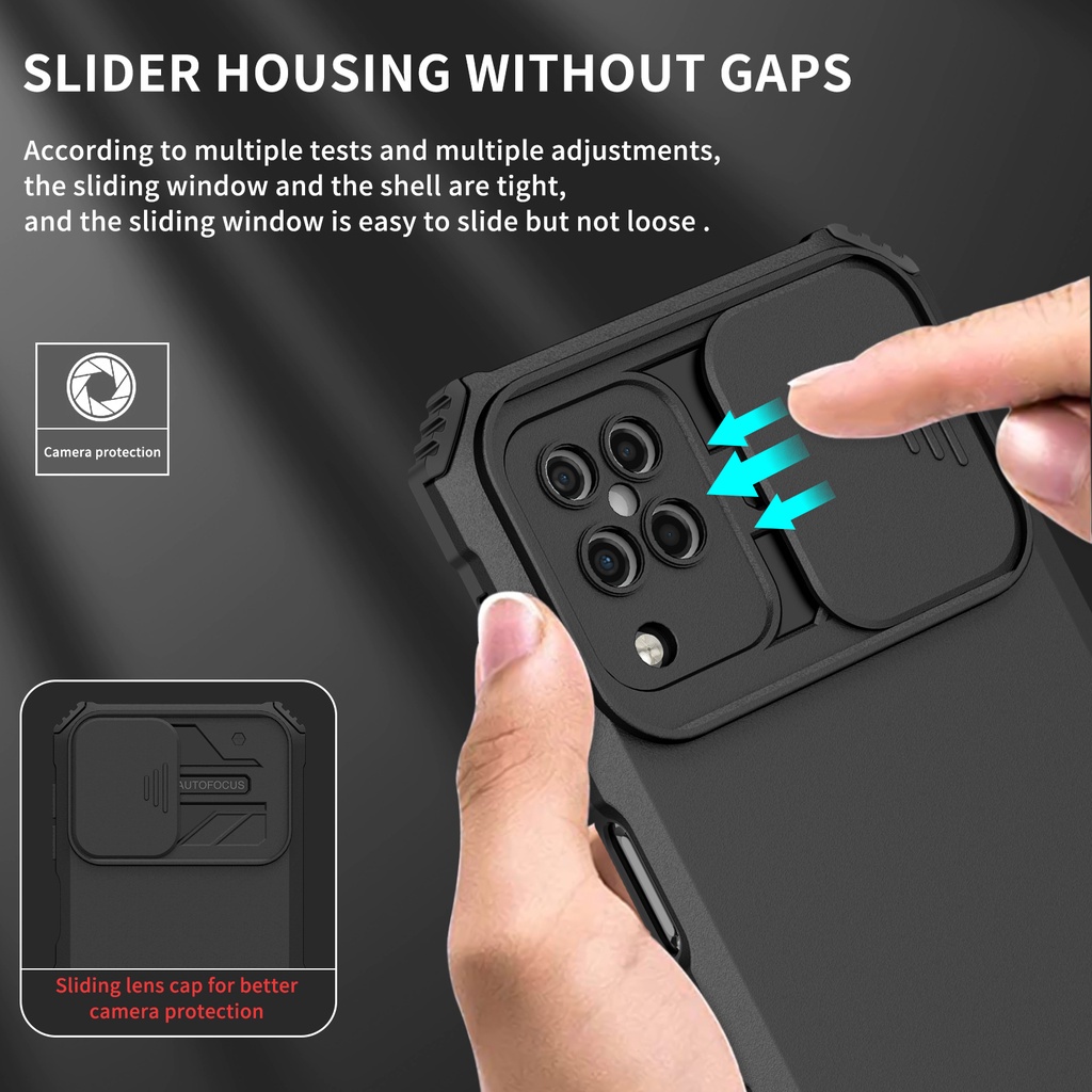 ส่งจาทไทย Case For Samsung A55/S22Ultra/A22 5G/A02/M02/S23FE/A50/A50S/A30S เคสกันกระแทก กันรอยกล้อง ตั้งได้ เคสมือถือ