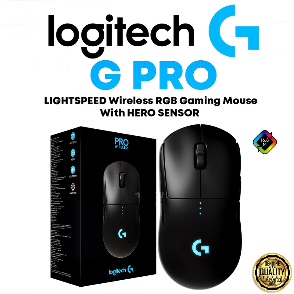⚡️เมาส์เกมมิ่งไร้สาย⚡️ Logitech G PRO Wireless Gaming Mouse Warranty 2 - Y