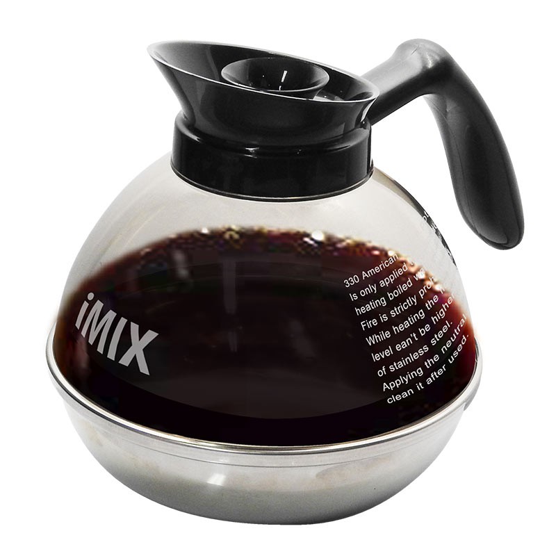 กาต้มกาแฟ IMIX 1.8 L โถใส่กาแฟ เป็นโพลีคาร์บอเนต มีฐานทำจากสแตนเลส