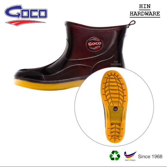 Hin GOCO 668 รองเท้ายาง Maroon / Kasut Getah Color Maroon