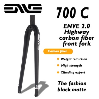 Enve ตะเกียบหน้า คาร์บอนไฟเบอร์ ผิวด้าน 700C 3K อุปกรณ์เสริม สําหรับรถจักรยานเสือหมอบ