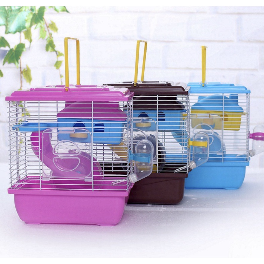 3สี กรงหนู 2 ชั้น กรงนก กรงกระต่าย กรงเม่น กรงกระรอก กรงแฮมเตอร์ กรงเต่า เคลือบกันสนิม ขนาด 23x18x28 cm
