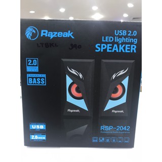 สินค้าหมด   แชร์:   Razeak speaker usb ลำโพง รุ่นRSP-2042