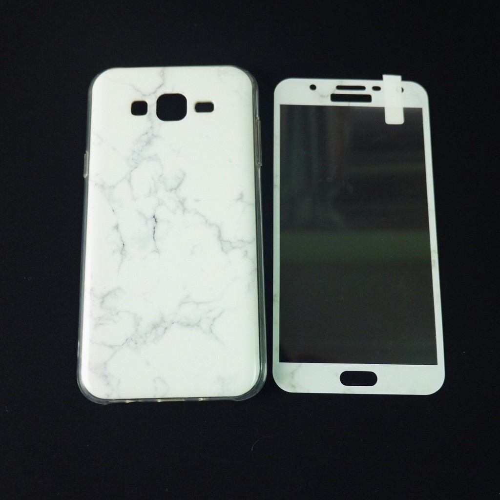 #J7 #J7core เคสหินอ่อนขอบใสนิ่ม+ฟิล์มกระจก+รูปวอลเปเปอร์ J7 / J7 core