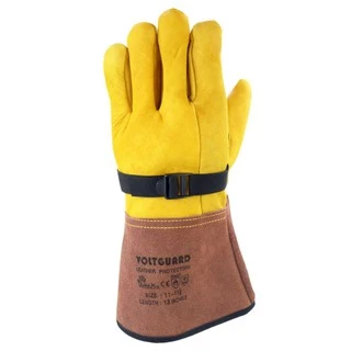 ถุงมือหนัง สวมทับถุงมือกันไฟฟ้า " โวลต์การ์ด Voltguard " หรือถุงมือเชื่อมไฟฟ้า