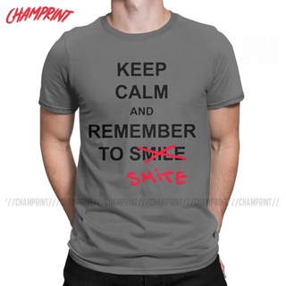 ใหม่ เสื้อยืดคอกลม แขนสั้น ผ้าฝ้าย 100% พิมพ์ลาย Keep Calm And Remember To Smile สไตล์วินเทจ สําหรับผู้ชาย ผู้หญิง ให้เป