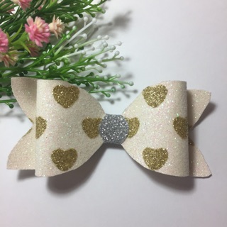 Leather glitter bow /ชิ้น