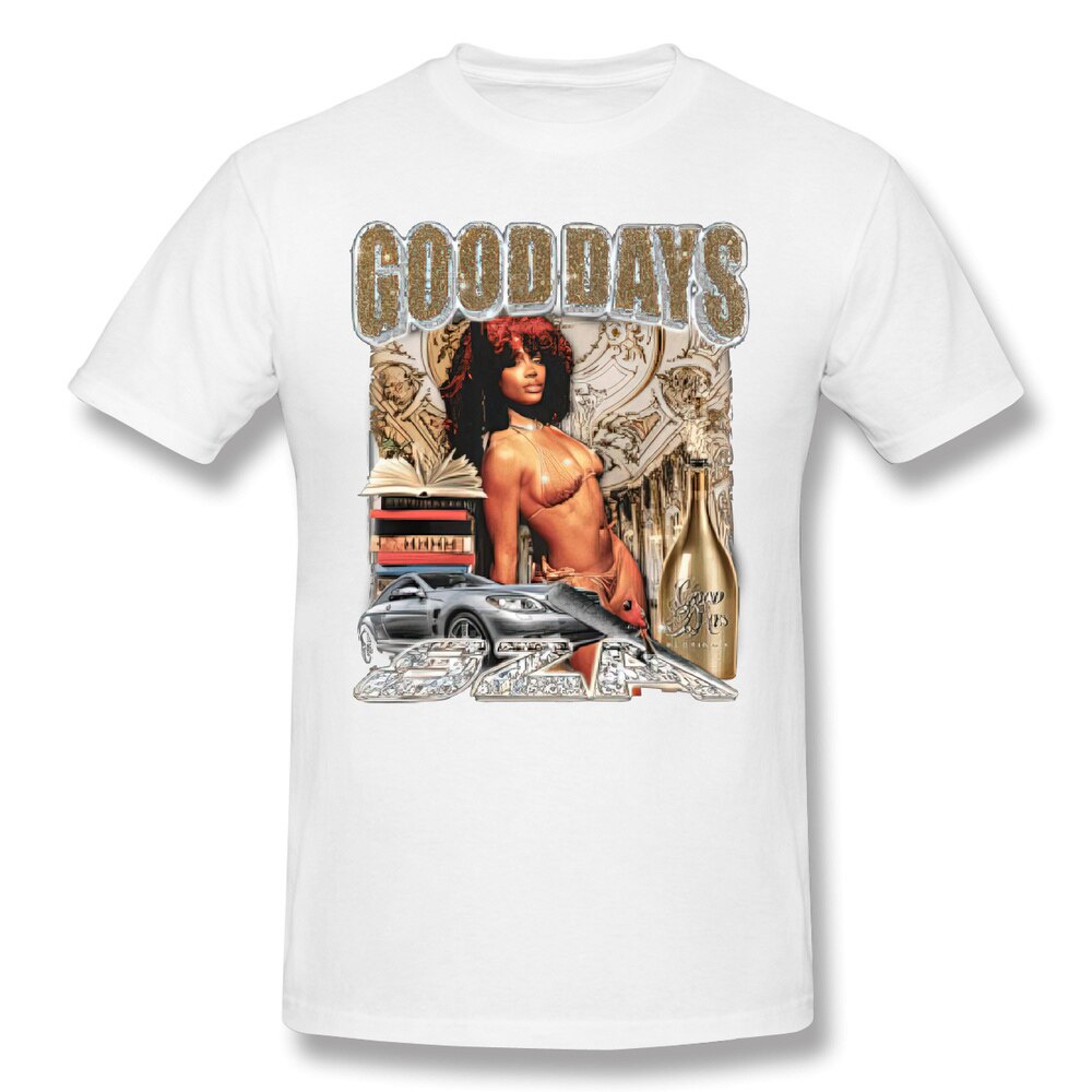 CLOOCL Gooddays Sza Rap Hip Hop 90s Retro Vintage เสื้อยืดผู้ชายผู้หญิงแฟชั่น O-คอผ้าฝ้าย 100% เสื้อ