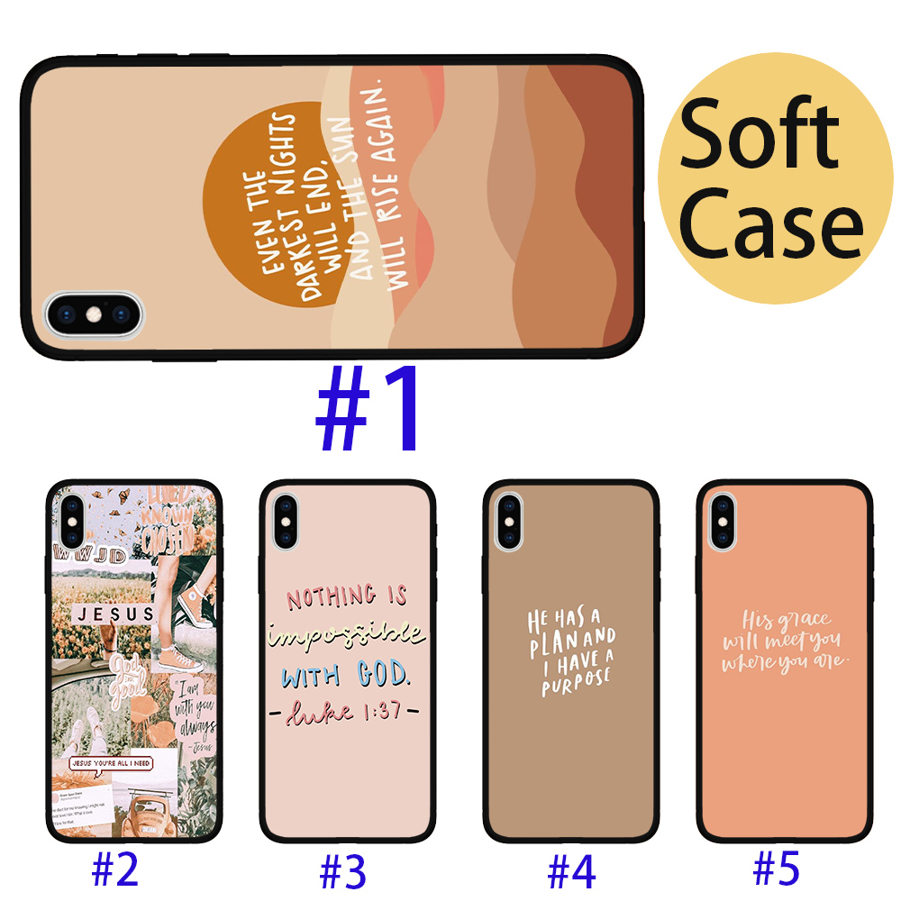 Bible Verse Design Quote Nothing Is Imporsible Jesus Casing Silicone สําหรับ OPPO A1K A59 F1S F11 Pr