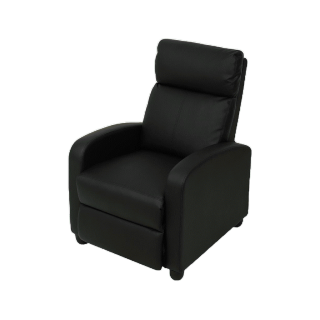 HomePro เก้าอี้พักผ่อน RECLINER MUZE สีดำ แบรนด์ FURDINI
