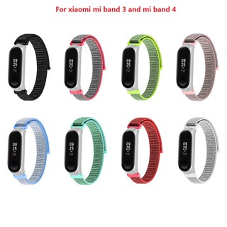 For Xiaomi Mi Band 3 / Mi Band 4 สายนาฬิกาข้อมือไนล่อน