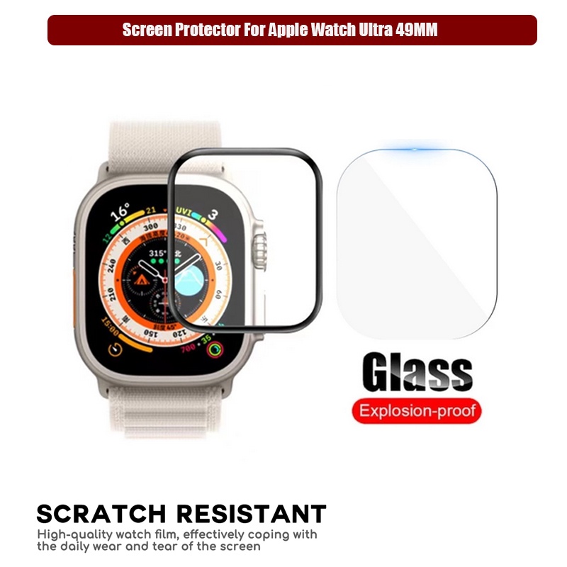 3d PMMA / กระจกนิรภัย ป้องกันรอยขีดข่วนหน้าจอ สําหรับ Apple Watch Ultra 49 มม.