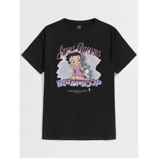 [S-5XL] เสื้อยืด พิมพ์ลาย BETTY BOOP SWEET DREAMS สไตล์วินเทจ พรีเมี่ยม สําหรับผู้หญิง