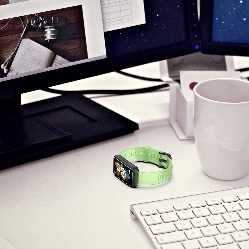 สายนาฬิกาข้อมือซิลิโคน แบบใส อุปกรณ์เสริม สําหรับ Huawei Band 7 6 / Honor Band 7 6 - รูปที่ 4