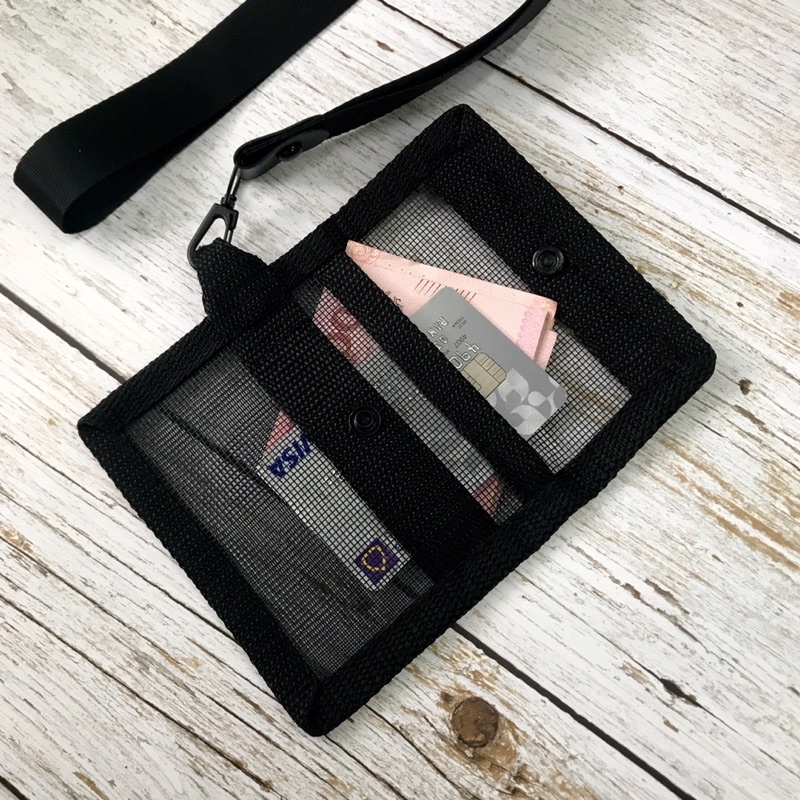 🔥กระเป๋าคล้องคอ ซีทรู อวดรวยได้ มี2สี Unisex ใส่บัตร ใส่แบงค์ ใส่เหรียญ