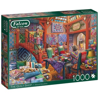 จิ๊กซอว์ Falcon - The Quilt Shop  1000 piece  (ของแท้  มีสินค้าพร้อมส่ง)