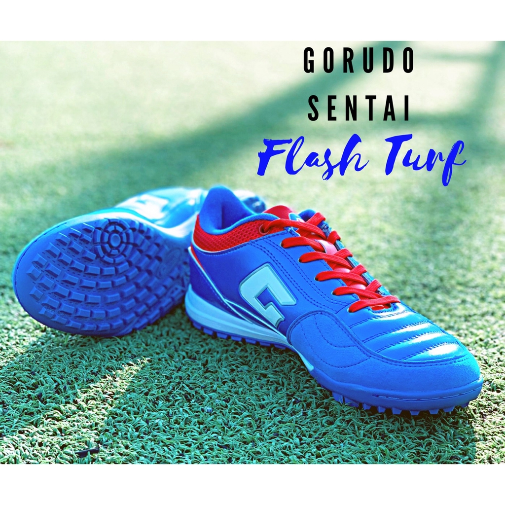 🚨 GORUDO SENTAI รุ่น FLASH Turf ( ร้อยปุ่ม #Blue Red สีน้ำแดง 100 ปุ่ม และ ไซส์ ให้เลือกจ้า ) 🚨