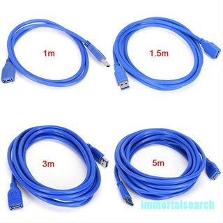 [IMMOR] USB 3.0 A Male To Female Extension Cable USB Cable Cord Extender For PC Laptop ELE