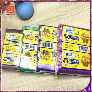 ถุงขยะหนาถุง แพ็ค100 ถุงขยะม้วนแพค ใบขนาด 45×50CM 1แพ็ค5ม้วน ฉีกตามเส้นประ เนื้อเหนียว