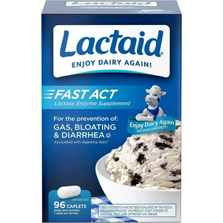 [ของแท้ 100%] LACTAID FAST ACT FOR THE PREVENTION OF GAS BLOATING &amp; DIARRHEA ASSOCIATED WITH DIGESTING DAIRY