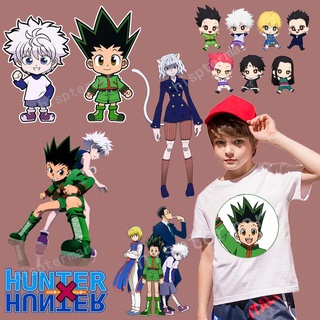 แผ่นแพทช์รีดร้อน ลายการ์ตูน Hunter X Hunter DIY สําหรับตกแต่งเสื้อผ้า