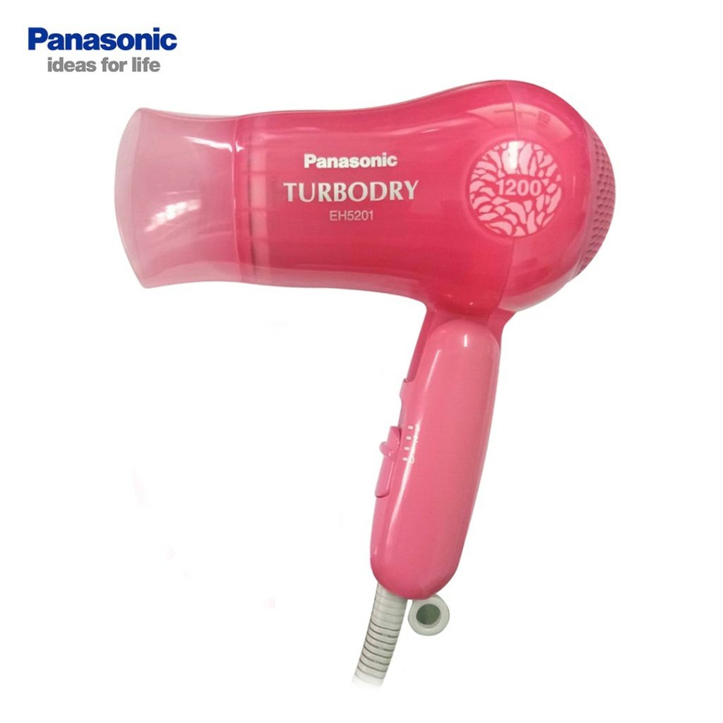 Panasonic ไดร์เป่าผมระบบ TURBO DRY ขนาด 1,200 วัตต์ รุ่น EH-5201 CPP (สีชมพู)