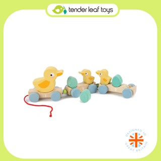 Tender Leaf Toys ของเล่นไม้ ของเล่นเสริมพัฒนาการ เดินเล่นกับเป็ดน้อย Pull Along Ducks