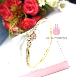 thaijy กำไลข้อมือ กำไลแฟชั่น กำไลพลอย งานเพชร cz แท้ ไซส์ *57**