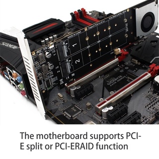 R* อะแดปเตอร์การ์ด M 2 NVME เป็น PCIE 4 0 x16 32Gx4 SSD รองรับ 22110 80 60