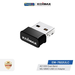 EDIMAX (EW-7822ULC) AC1200 Dual-Band 11AC Wave 2 MU-MIMO อุปกรณ์รับสัญญาณ Wi-Fi USB 2.0 NANO adapter